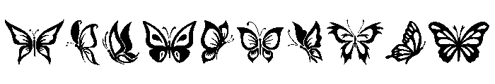 Butterfly Flying Font OTHER CHARS