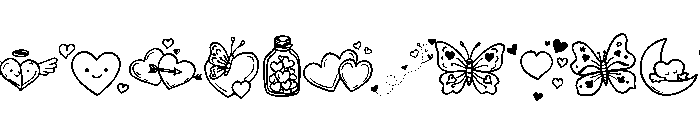 Butterfly Love Doodle FONT