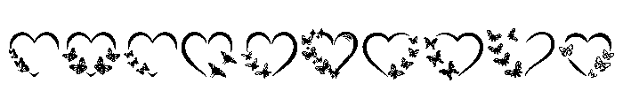Butterfly Love Heart Font OTHER CHARS
