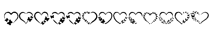 Butterfly Love Heart FONT