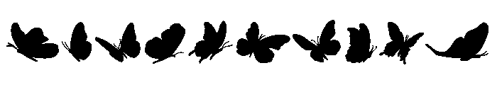 Butterfly Silhouettes Font OTHER CHARS