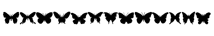 Butterfly Silhouettes Font UPPERCASE