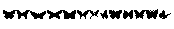 Butterfly Silhouettes Font UPPERCASE