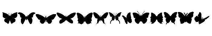 Butterfly Silhouettes Font LOWERCASE