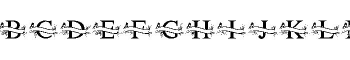 Butterfly Vine Monogram Font UPPERCASE