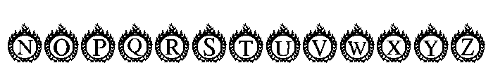 Butterfly Wreath Monogram Font UPPERCASE