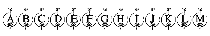 Butterfly and Lotus Font UPPERCASE