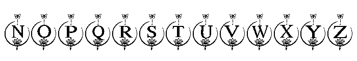 Butterfly and Lotus Font UPPERCASE