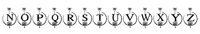 Butterfly and Lotus Font LOWERCASE