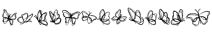 Butterfly minimal Font UPPERCASE