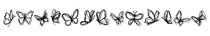 Butterfly minimal Font UPPERCASE