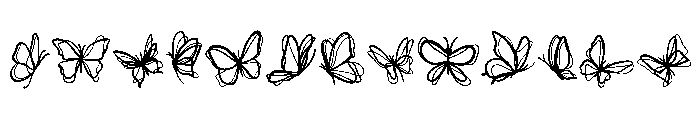 Butterfly minimal Font LOWERCASE