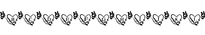 Butterfly of love Font UPPERCASE