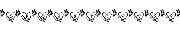 Butterfly of love Font UPPERCASE