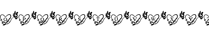 Butterfly of love Font LOWERCASE