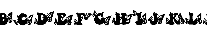 Butterfly retro Font UPPERCASE