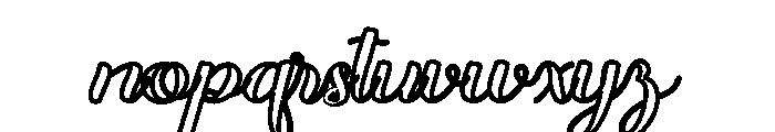 ButterflyOutline Font LOWERCASE