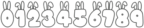 BUNNY Outline otf (400) Font OTHER CHARS