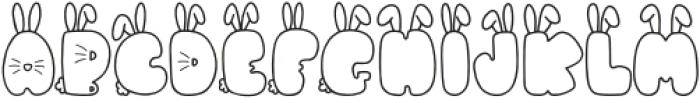 BUNNY Outline otf (400) Font UPPERCASE