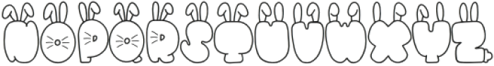 BUNNY Outline otf (400) Font UPPERCASE