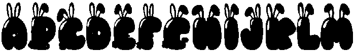 BUNNY Regular otf (400) Font UPPERCASE