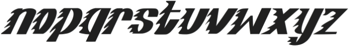 BURNED Italic Italic otf (400) Font LOWERCASE