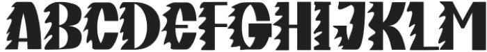 BURNED otf (400) Font UPPERCASE