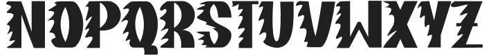 BURNED otf (400) Font UPPERCASE