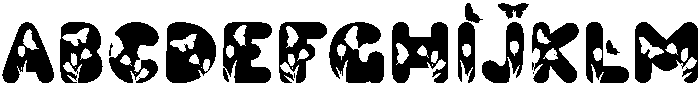 BUTTERFLY Bold otf (700) Font UPPERCASE