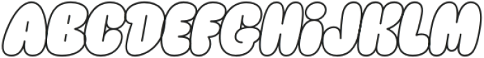 Bubble Bliss Italic otf (400) Font UPPERCASE