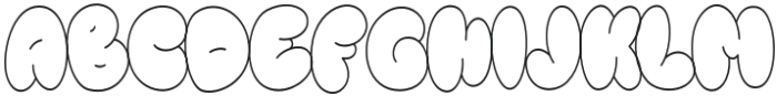 Bubble Boys Outline Condensed Regular otf (400) Font UPPERCASE