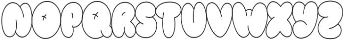 Bubble Boys Outline Condensed Regular otf (400) Font UPPERCASE