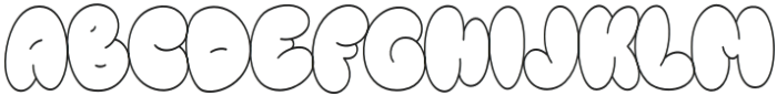 Bubble Boys Outline Condensed Regular otf (400) Font LOWERCASE