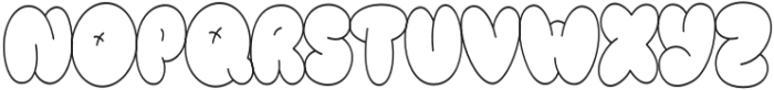 Bubble Boys Outline Condensed Regular otf (400) Font LOWERCASE