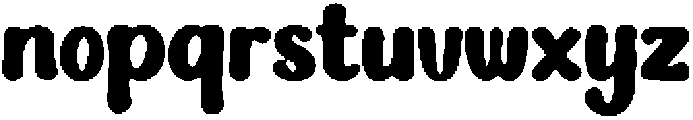Bubble Cursive Regular otf (400) Font LOWERCASE