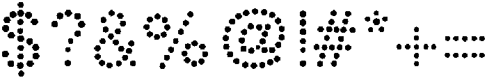 Bubble Dot Medium otf (500) Font OTHER CHARS