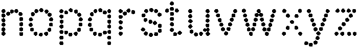 Bubble Dot Medium otf (500) Font LOWERCASE
