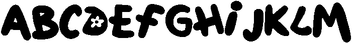 Bubble Flower Regular otf (400) Font UPPERCASE