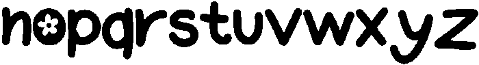 Bubble Flower Regular otf (400) Font LOWERCASE