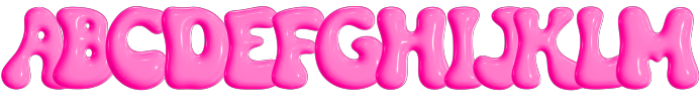 Bubble Gum Regular otf (400) Font UPPERCASE