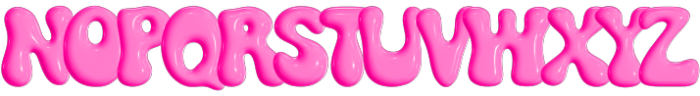 Bubble Gum Regular otf (400) Font UPPERCASE