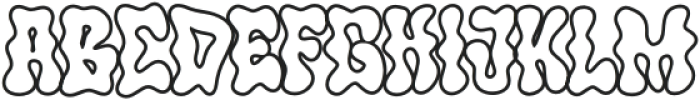 Bubble Krabby Outline otf (400) Font UPPERCASE