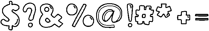 Bubble Rainbow otf (400) Font OTHER CHARS