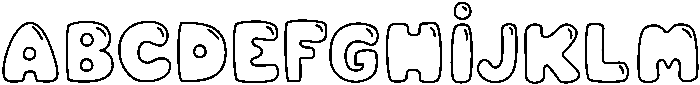 Bubble Rainbow otf (400) Font UPPERCASE