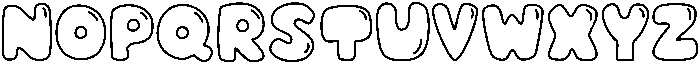 Bubble Rainbow otf (400) Font UPPERCASE