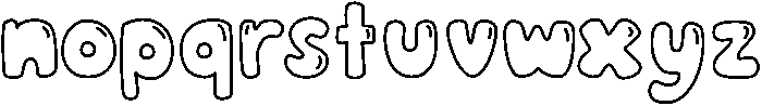 Bubble Rainbow otf (400) Font LOWERCASE
