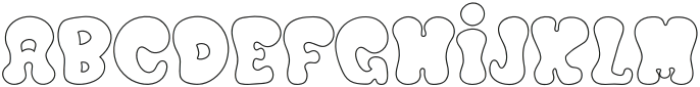 Bubble Retro Outline otf (400) Font UPPERCASE