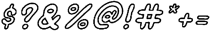 Bubble Soda Italic otf (400) Font OTHER CHARS