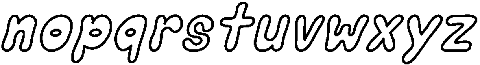 Bubble Soda Italic otf (400) Font LOWERCASE