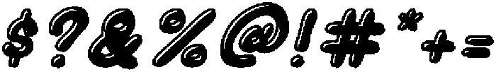 Bubble Soda Outline Shadow Ita otf (400) Font OTHER CHARS